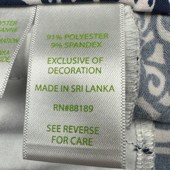 Lilly Pulitzer Pants Womens 8 Navy Luxletic Corso UPF 50+ Comfort Preppy Stretch - Picture 8 of 14